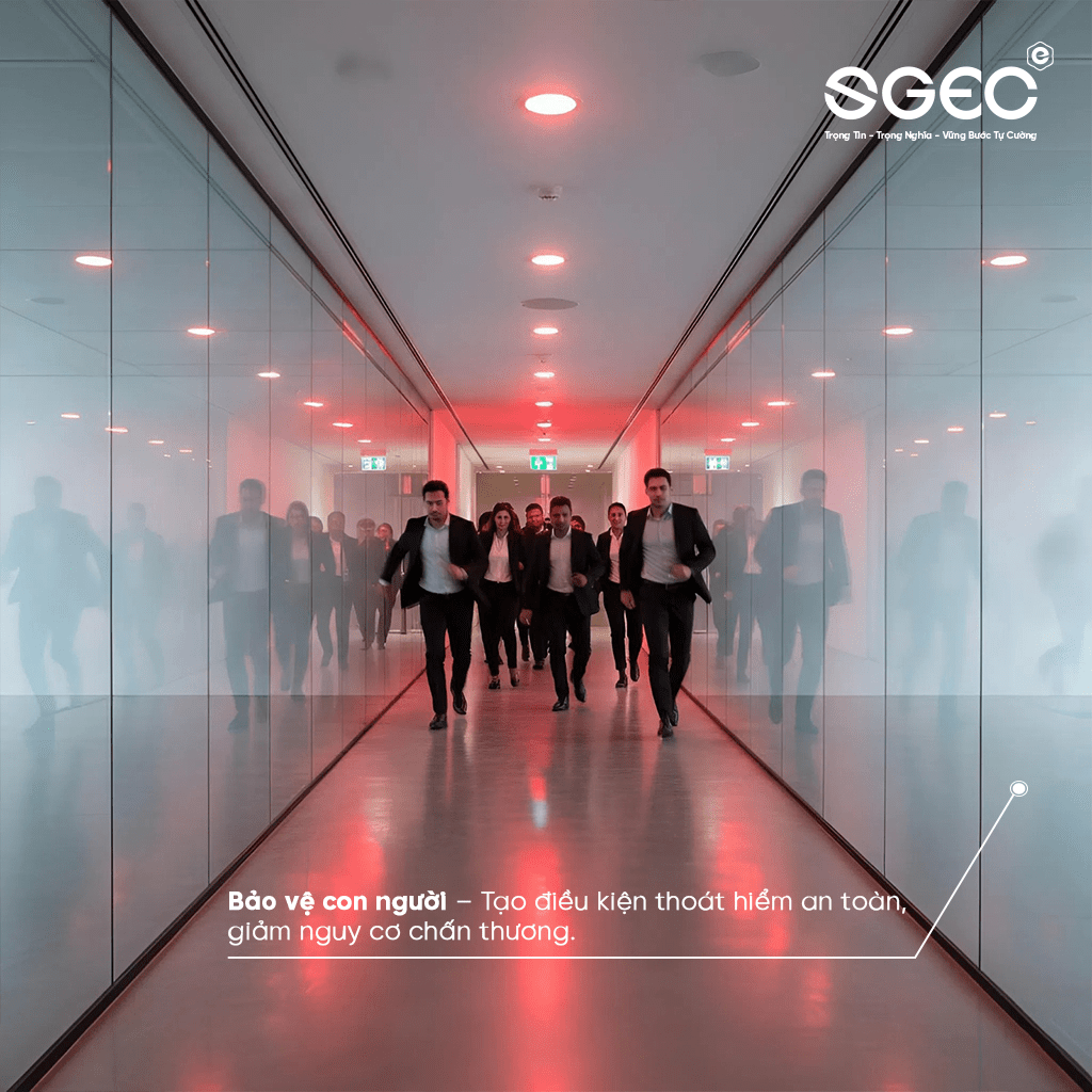 lắp đặt kính chống cháy