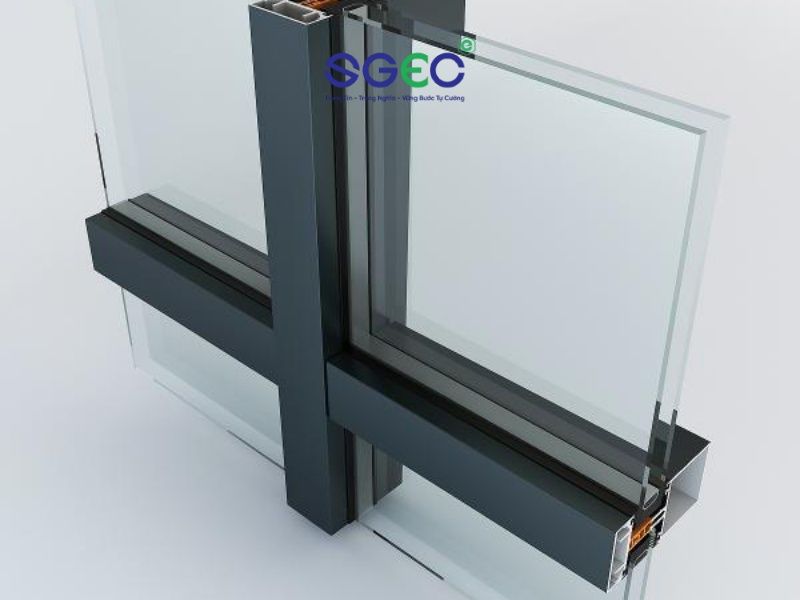 vách kính mặt dựng